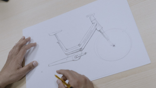 Sketch of bicycle frame Moustache J